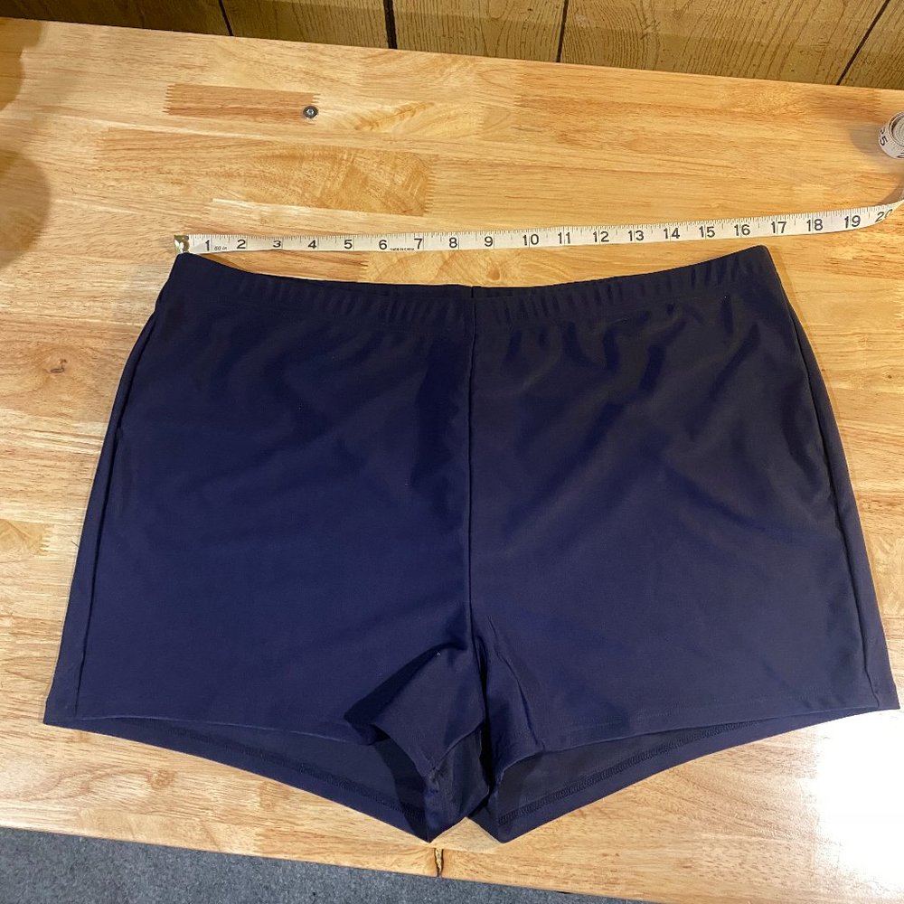 NWT FASHION WORLD Ladies Swim Shorts - Navy Size 1X